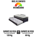 Ver imagem 6 de Bicama Box Solteiro Suede 88x188x28 Cm com Colchão Adapto Molas Ensacadas e Colchão Auxiliar