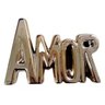 Palavra Decorativa Para Decoração De Ambientes Cerâmica Amor Dourado - 1