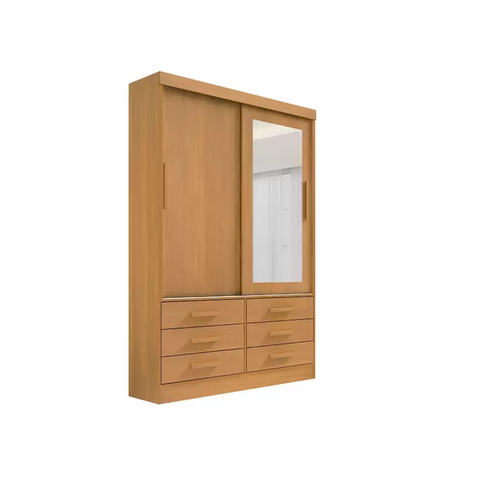 Guarda Roupas 2 Portas Meridian Plus com Espelho D'doro