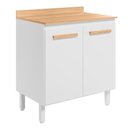 Ver imagem 1 de Balcão de Cozinha Intenza 80cm Branco com Tampo Mdp - Nicioli Branco