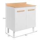 Ver imagem 4 de Balcão de Cozinha Intenza 80cm Branco com Tampo Mdp - Nicioli Branco
