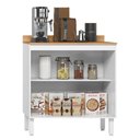 Ver imagem 3 de Balcão de Cozinha Intenza 80cm Branco com Tampo Mdp - Nicioli Branco