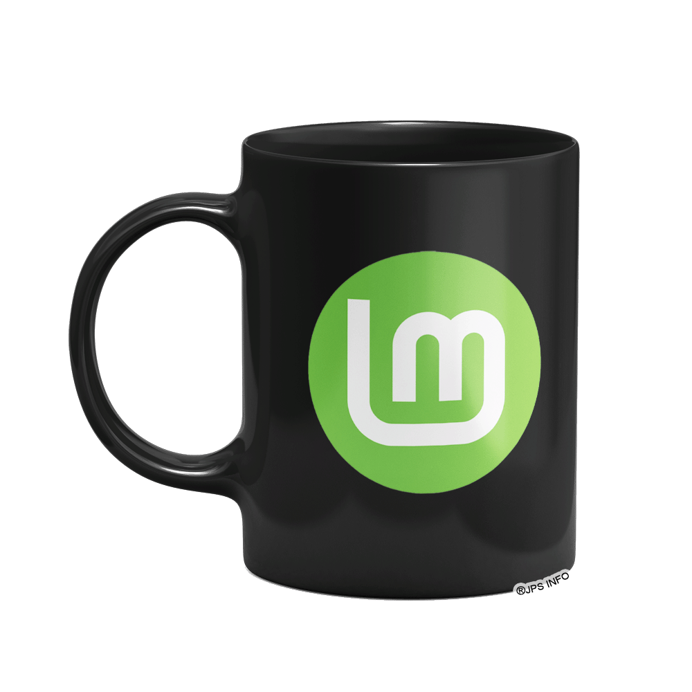 Caneca - Linux Mint Preta | MadeiraMadeira