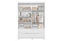 Ver imagem 2 de Guarda Roupa Doble 4 Portas e 4 Gavetas - Branco - Albatroz