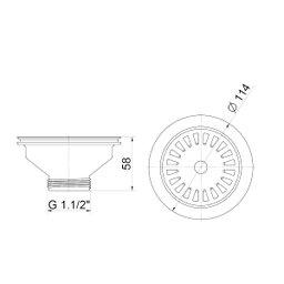 Válvula de Escoamento Docol Massima para Pias e Cubas 4. 1/2" Luxo sem Escape em Aço Inox e - 2