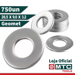 750 Pçs - ARRUELA LISA SAE 1010/20 26,5 X 9,0 X 3,2 Geomet - 2
