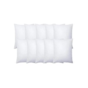 Kit 10 Refil Enchimentos de Almofada 55x55 Fibra Siliconizada (serve em Capas de Almofada 45x45)