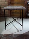 Ver imagem 1 de Base de Mesa de Ferro para Tampo de Mosaico Retangular Ii Base para Tampo de 72x162cm