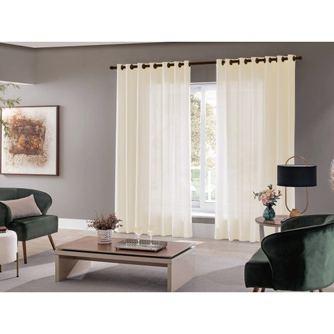 Cortina Sala Quarto Escritório Roma 300x250 Admirare:Creme