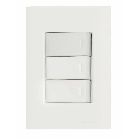 Conjunto 4x2 com 3 Interruptores Simples 10a 250v Tramontina