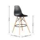 Ver imagem 2 de Kit de 2 Banquetas Eames Charles Eiffel Trevisul - Preto