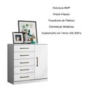 Ver imagem 4 de Cômoda 5 Gavetas 1 Porta Lily Branco