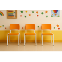 Ver imagem 1 de Kit 3 Cadeiras Infantil Iso Laranja Brinquedoteca Escolas Ecomhome
