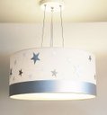 Ver imagem 2 de Lustre Pendente Infantil Estrelas Cúpula 30x15 2 em 1: Branco5615