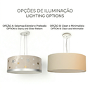 Ver imagem 3 de Lustre Pendente Infantil Estrelas Cúpula 30x15 2 em 1: Branco5615
