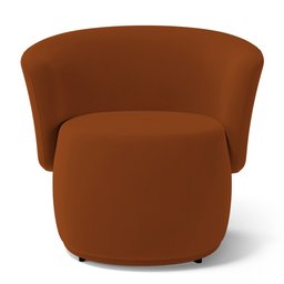 Poltrona Decorativa Aisha Orgânica Veludo Terracota - Desk Design - 3