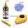 Kit Jogo Marcação Linha Giz 15m Azul Pedreiro Gesseiro com Nível + Refil Azul 120g - 2