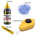 Ver imagem 2 de Kit Jogo Marcação Linha Giz 15m Azul Pedreiro Gesseiro com Nível + Refil Azul 120g