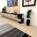 Ver imagem 2 de Mesa Lateral Preto Aparador de Sofa Sala Mesa Lateral Cama Mesa de Canto Sala de Estar