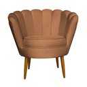 Ver imagem 2 de Poltrona Decorativa New Petala Veludo Terracota - Cadu Home