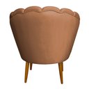 Ver imagem 4 de Poltrona Decorativa New Petala Veludo Terracota - Cadu Home