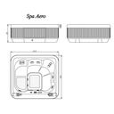 Ver imagem 2 de Spa de Hidromassagem Jacuzzi Aero 2,13m x 1,93m x 79 cm - 12 Jatos Com Aquecedor - Não acompanha Dec