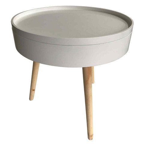 Mesa/bandeja de Madeira 2 em 1 Branca Pop Home Móveis