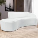Ver imagem 7 de Sofá 5 Lugares Curvo Living Firenze Direito D02 Corano Branco 300cm C-12 - Lyam