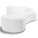 Ver imagem 4 de Sofá 5 Lugares Curvo Living Firenze Direito D02 Corano Branco 300cm C-12 - Lyam