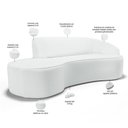 Ver imagem 6 de Sofá 5 Lugares Curvo Living Firenze Direito D02 Corano Branco 300cm C-12 - Lyam