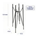Ver imagem 3 de Base de Mesa Eames Bistrô Alta Ferro Eiffel Cor Preta para Tampo de Vidro Poltronas do Sul Eifel