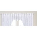 Ver imagem 4 de Cortina Bando Renda Cascata Cozinha Floral Branca 2,95x1,00