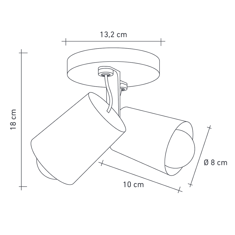 Spot de Sobrepor Moderno Direcionável Fokus 2 Lâmpadas E27 Bivolt:Branco/110V/220V - 4