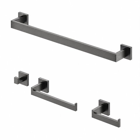 Kit Acessório 4 Peças Grafite Aço Inox 304 Premium Goldenx