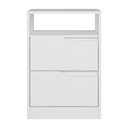 Ver imagem 3 de Mesa de Cabeceira Sole 2 Gavetas Flex Branco Fosco - Móveis Albatroz