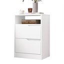 Ver imagem 5 de Mesa de Cabeceira Sole 2 Gavetas Flex Branco Fosco - Móveis Albatroz