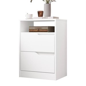 Mesa de Cabeceira Sole 2 Gavetas Flex Branco Fosco - Móveis Albatroz