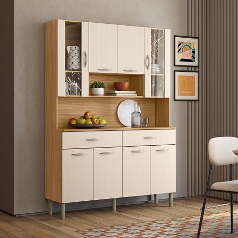 Armário de Cozinha 8 Portas 2 Gavetas Golden - Ssx Multicoisas