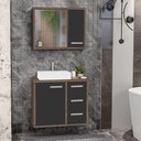 Ver imagem 1 de Conjunto Gabinete Banheiro com Cuba e Espelho Turin 60 Avpr