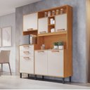 Ver imagem 5 de Armário de Cozinha Itatiaia Nápoles 160 Cm 6 Portas 2 Gavetas Cinamomo/off-white