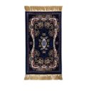 Ver imagem 1 de Tapete Persa Royal Azul Marinho 50x85cm Fio Acetinado - Decoração para Quarto e Sala