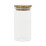 Pote de Vidro com Tampa de Bambu Oikos 300ml Hermético Redondo - 1
