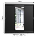 Ver imagem 3 de Guarda-roupa Casal Madesa Istambul 3 Portas de Correr com Espelho 3 Gavetas
