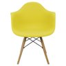 Kit 2 Cadeiras Charles Eames Eiffel Design Wood com Braço Amarela - 3