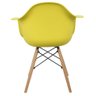 Kit 2 Cadeiras Charles Eames Eiffel Design Wood com Braço Amarela - 5