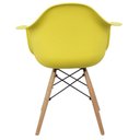 Ver imagem 5 de Kit 2 Cadeiras Charles Eames Eiffel Design Wood com Braço Amarela