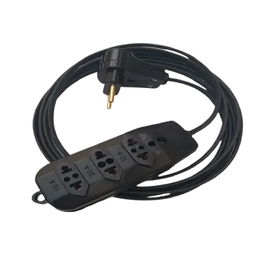 Extensao Eletrica 3 Metros Pr 3 Tomadas 10A Fio 1,5mm Cod.647L Mod.FL3TA RACRAFI - 1