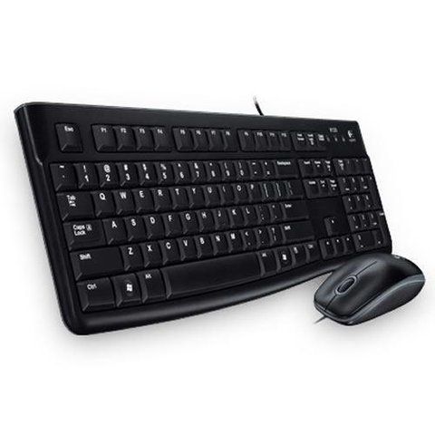 Teclado e Mouse com Fio Logitech MK120 Preto