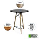 Ver imagem 3 de Mesa Bistrô Eames Eiffel Redonda Base Madeira Maciça 60cm Preta