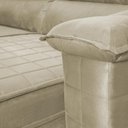 Ver imagem 7 de Sofá Retrátil Reclinável 3 Lugares com Molas 2,00m Quantum Suede Velut Bege - King House